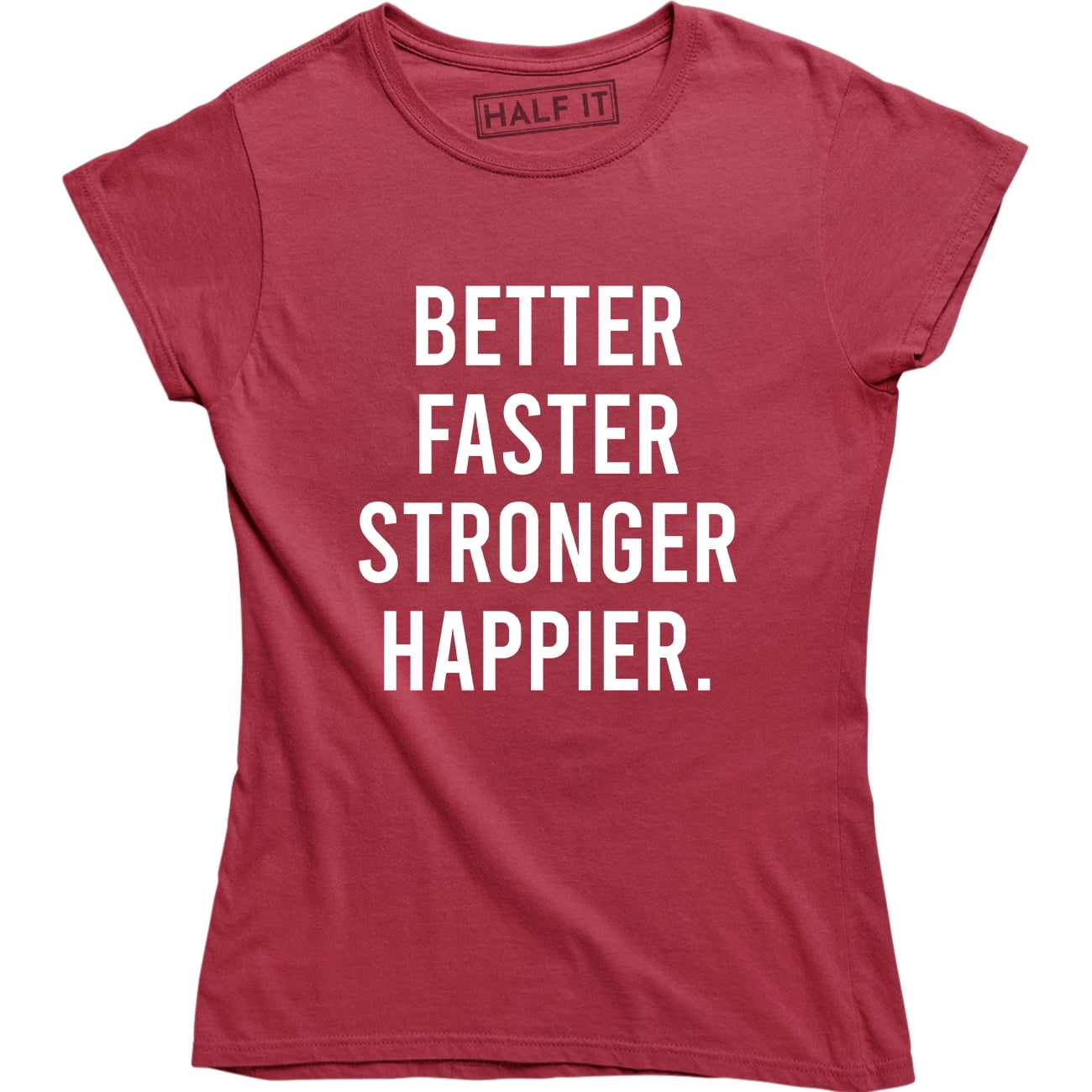Better Faster Stronger Happier Gym Quote Health Protein Men's Tee Shirt ...