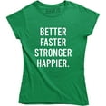 thumbnail image 1 of Better Faster Stronger Happier Gym Quote Health Protein Men's Tee Shirt, 1 of 4