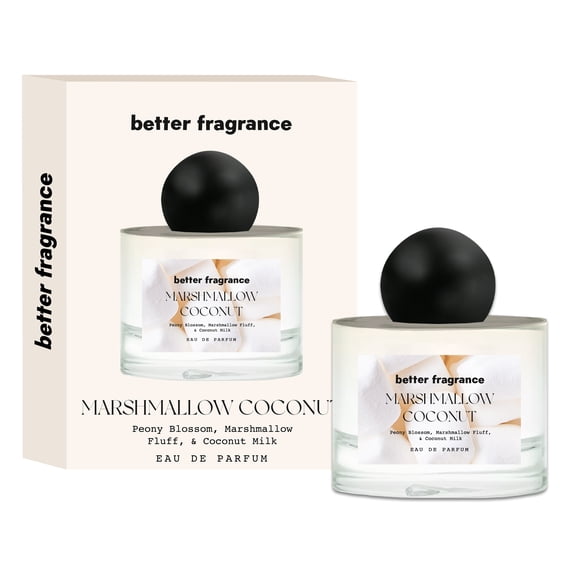 Better Fragrance Marshmallow Coconut Eau de Parfum for Women, Sweet Gourmand Perfume, Travel Size, 0.68 fl oz