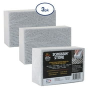 Better Grillin Scrubbin Stone Grill Cleaner-Scouring Brick/Barbecue Grill Brush/Barbecue Cleaner for BBQ, Griddle, 3pk