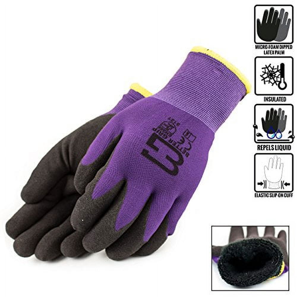 Large Winter Nitrile Grip Gloves with Insulated Shell (3-Pack)