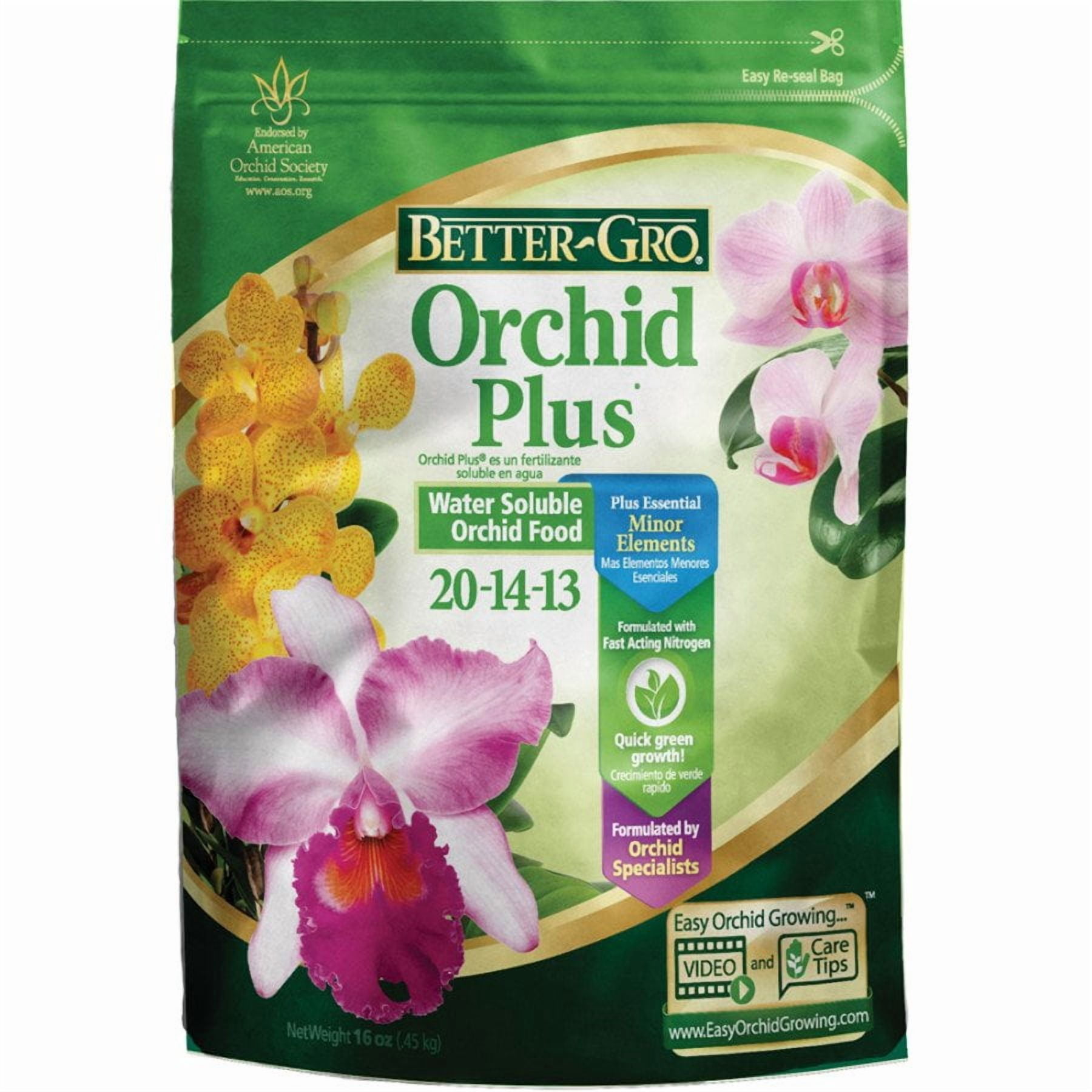 ally☆　脂燃パッチ×3袋、ORCHID GROW BETTER-GRO, Orchid Plus Plant Food, 20-14-13 Fertilizer, 1 lb