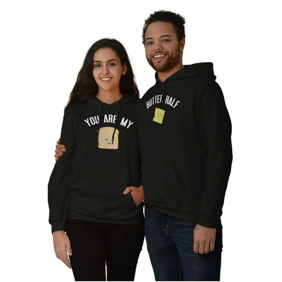 Better Half Cute Couples Matching Unisex Plus Fleece Graphic Hoodie Brisco Brands 2X