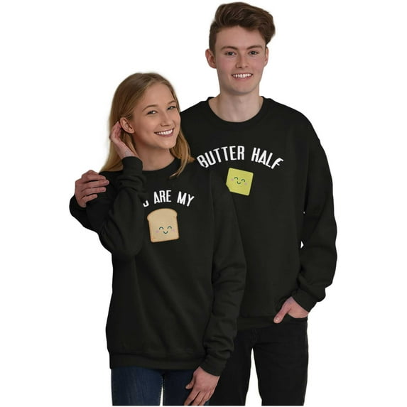 Better Half Cute Couples Matching Unisex Plus Fleece Graphic Sweatshirt Brisco Brands 2X
