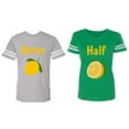 thumbnail image 1 of Better Half Matching Couple Cotton Jerseys (Men Heather / Women Green) (Men S / Women S), 1 of 3