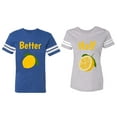 thumbnail image 1 of Better Half Matching Couple Cotton Jerseys (Men Royal / Women Heather) (Men XL / Women XXL), 1 of 3