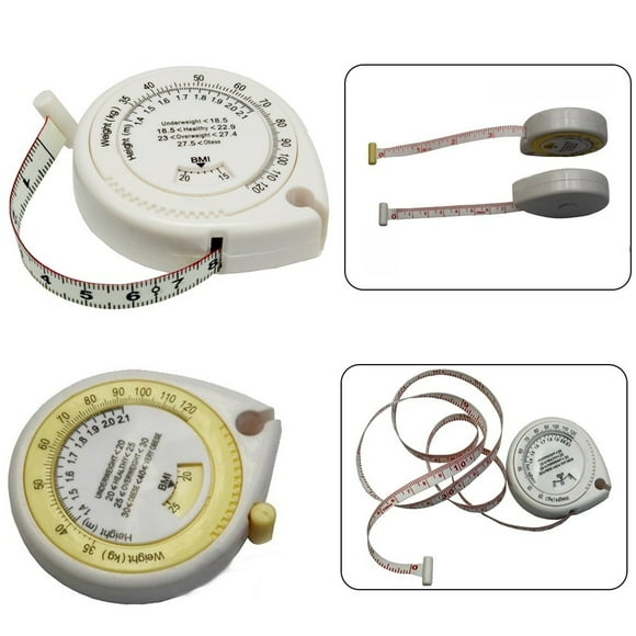 Better Health Starts With Accurate Measurements Bmi Calculator Tape Measure 150Cm With Retraction And Locking Feature Yellow Smile Home