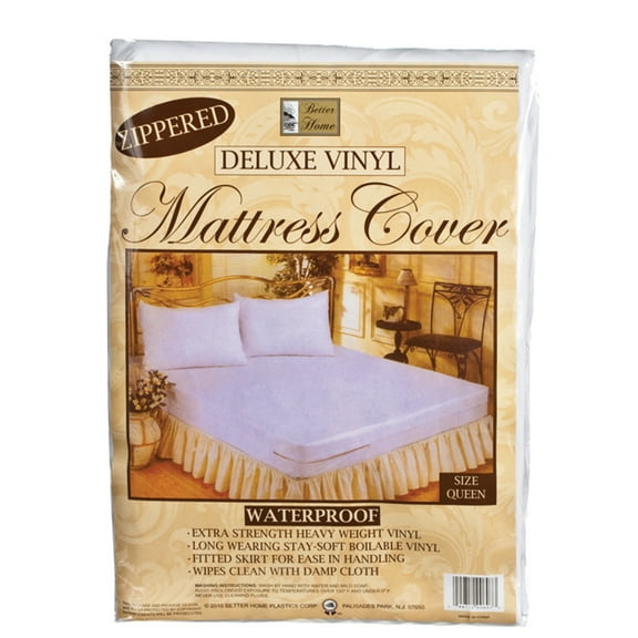 Better Home Deluxe Vinyl Zippered Mattress Cover, Queen