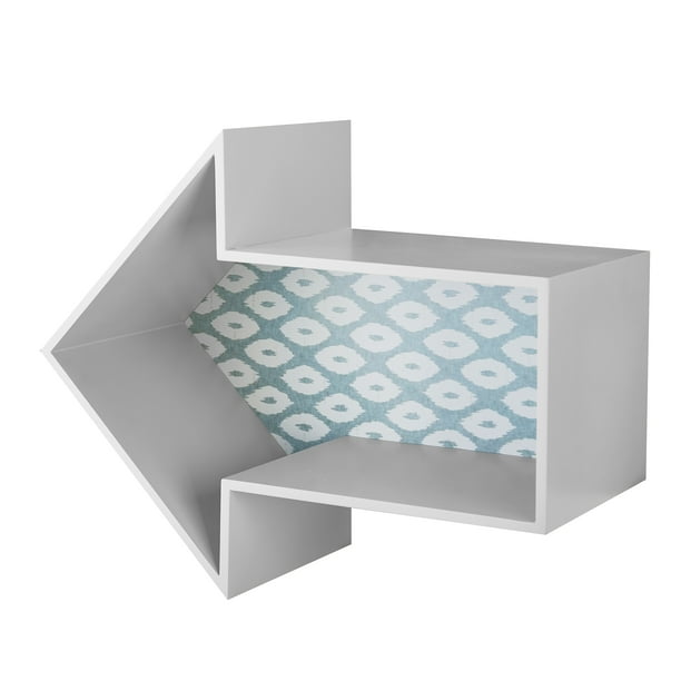 Better Home & Gardens Grey Wooden Arrow Wall Shelf