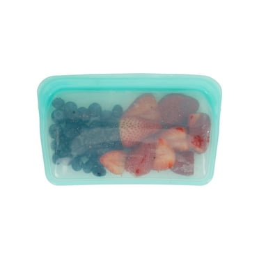 Better Home & Gardens Silicone Reusable Food Storage Snack Bag, Teal