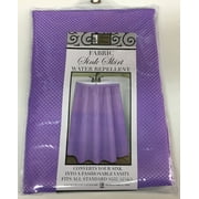 BETTER HOME USA Better Home Lavender Fabric Sink Skirt Water Repellent Standard Size