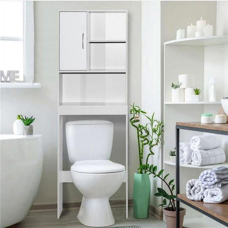 Better Home Products Ace Over-the-Toilet Storage Organizer in White 