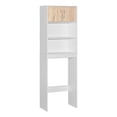 thumbnail image 1 of Better Home Products Ace Over the Toilet Storage Rack in White & Natural Oak, 1 of 9