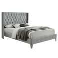 thumbnail image 1 of Better Home Products Alexa Velvet Upholstered Queen Platform Bed in Gray, 1 of 5