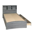 thumbnail image 1 of Better Home Products California 41 x 77" Wood Twin Captains Bed in Gray, 1 of 4