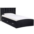 thumbnail image 1 of Better Home Products California Wooden Twin Captains Bed in Black, 1 of 10