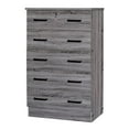 thumbnail image 1 of Better Home Products Cindy 5 Drawer Chest Wooden Dresser with Lock in Gray, 1 of 14