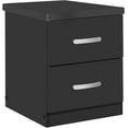 thumbnail image 1 of Better Home Products Cindy Faux Wood 2 Drawer Nightstand in Black, 1 of 19