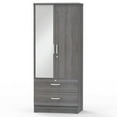 thumbnail image 1 of Better Home Products Grace Armoire Wardrobe with Mirror & Drawers in Gray, 1 of 3
