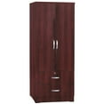 thumbnail image 1 of Better Home Products Grace Wood 2-Door Wardrobe Armoire with 2-Drawers Mahogany, 1 of 5