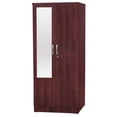 thumbnail image 1 of Better Home Products Harmony 2-Door Armoire Wardrobe with Mirror - Tall Storage Cabinet-Color:Mahogany, 1 of 3