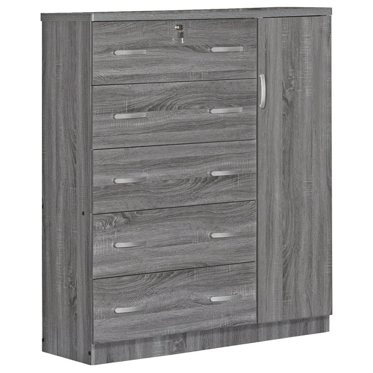 Better Home Products JCF Sofie 5 Drawer Tall Chest Dresser
