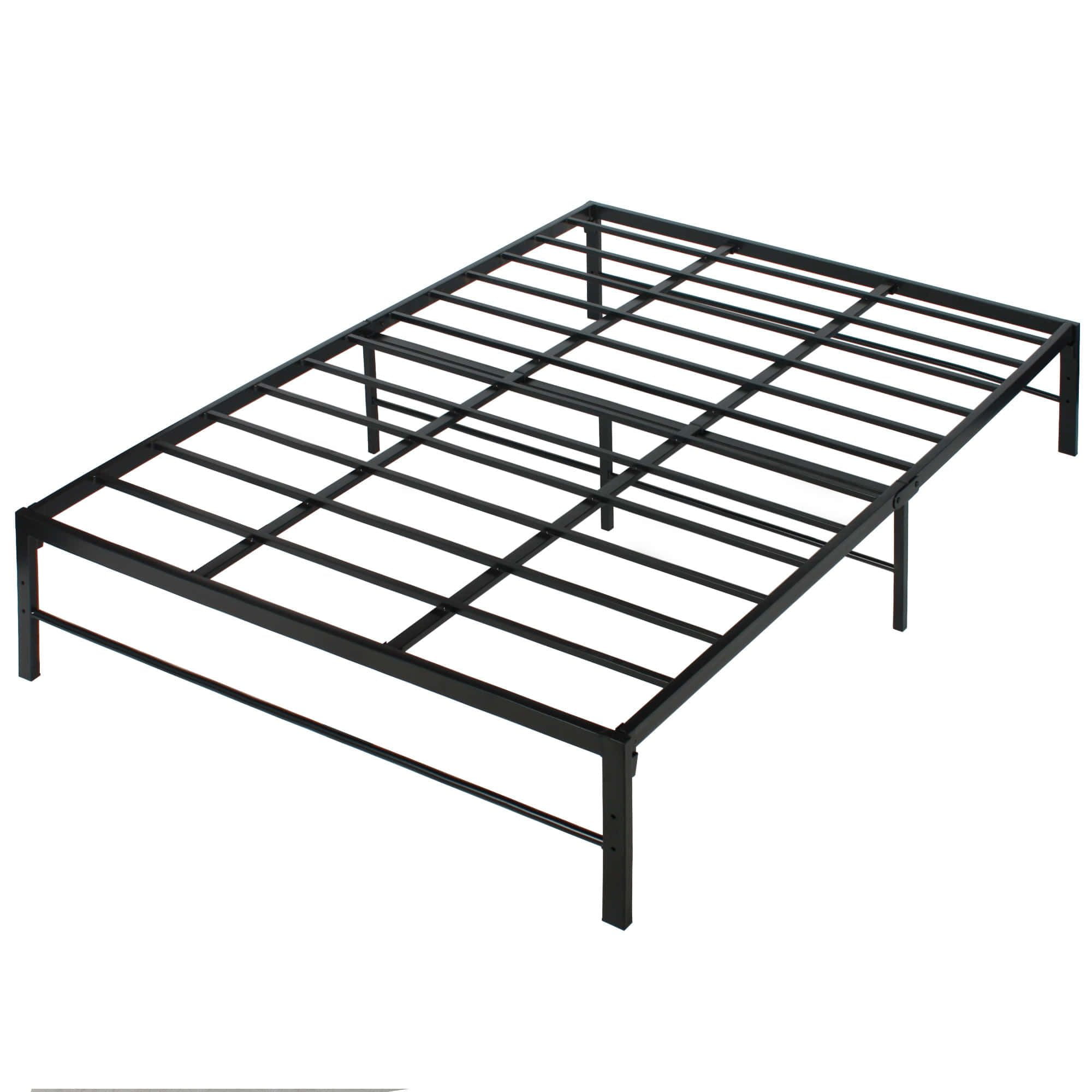 Better Home Products Lily Foldable Welded Black Metal Platform Bed