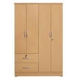 thumbnail image 1 of Better Home Products Luna Modern Wood 4 Doors 2 Drawers Armoire in Beech (Maple), 1 of 3
