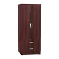 thumbnail image 1 of Better Home Products Modern Wood Double Sliding Door Wardrobe in Light Gray, 1 of 3