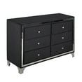 thumbnail image 1 of Better Home Products Monica Velvet Upholstered Double Dresser in Black, 1 of 4