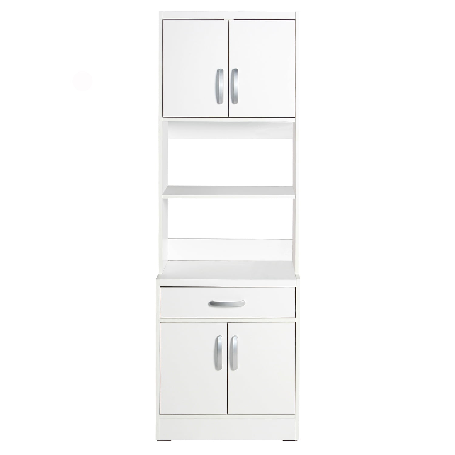 Better Home Products Shelby Tall Wooden Kitchen Pantry in White ...