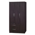 thumbnail image 1 of Better Home Products Symphony Wardrobe Armoire Closet with Two Drawers Tobacco, 1 of 6