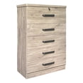 thumbnail image 1 of Better Home Products Xia 5 Drawer Chest of Drawers in Gray Oak, 1 of 8