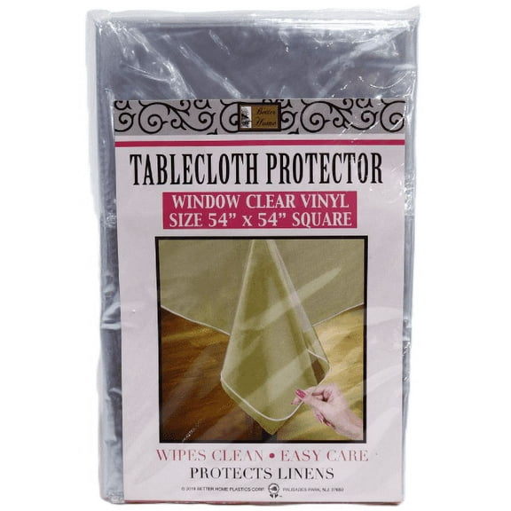 Better Home Square Clear Vinyl Tablecloth Protector