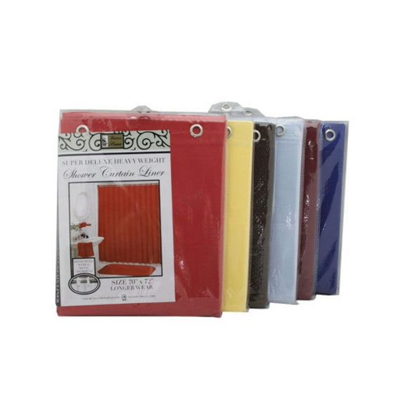 Heavyweight Burgundy Vinyl Shower Curtain Liner 70 x 72 Waterproof with 12 Metal Grommets Reinforced Top