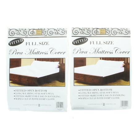 Better Home USA Fitted Peva Mattress Protectors, Full, Waterproof (2 Pack)