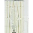 thumbnail image 1 of Better Home USA Ivory Ruffled Double Swag Shower Curtain & Liner, 70” x 72”, Includes 12 Count, 1 of 3