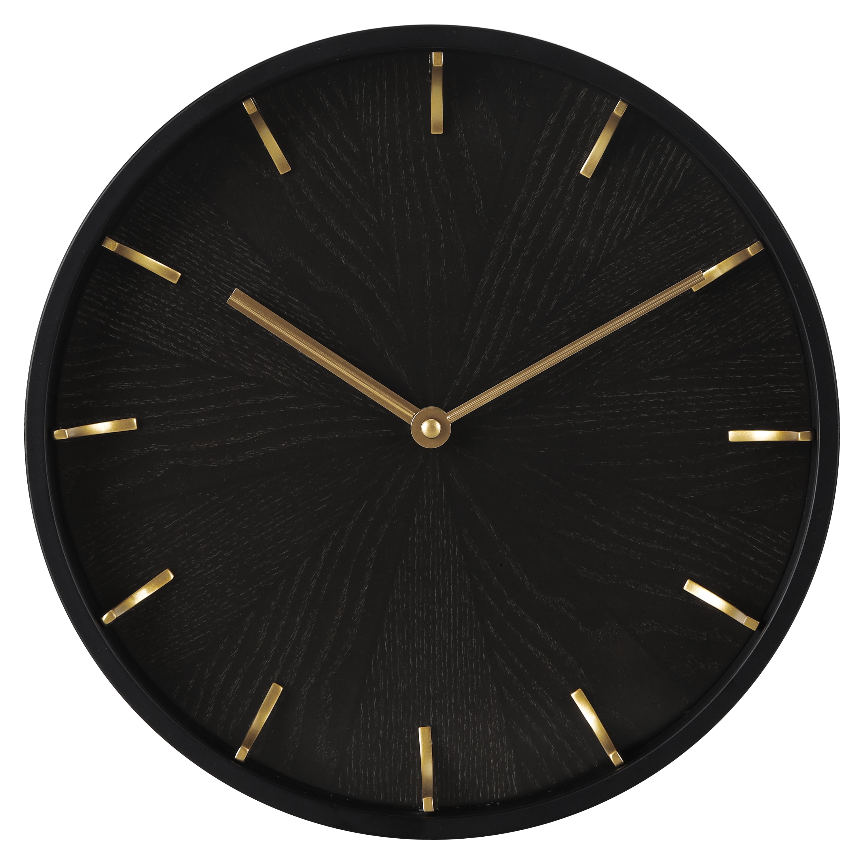 Better Homes & Gardens 11.5 Quartz Battery Modern Woodgrain Indoor Wall Clock, Easy Installation