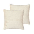 thumbnail image 1 of Better Homes & Garden 2pk Faux Tip Dyed Fur Decorative Pillows,  20" x 20" Beige, 1 of 6