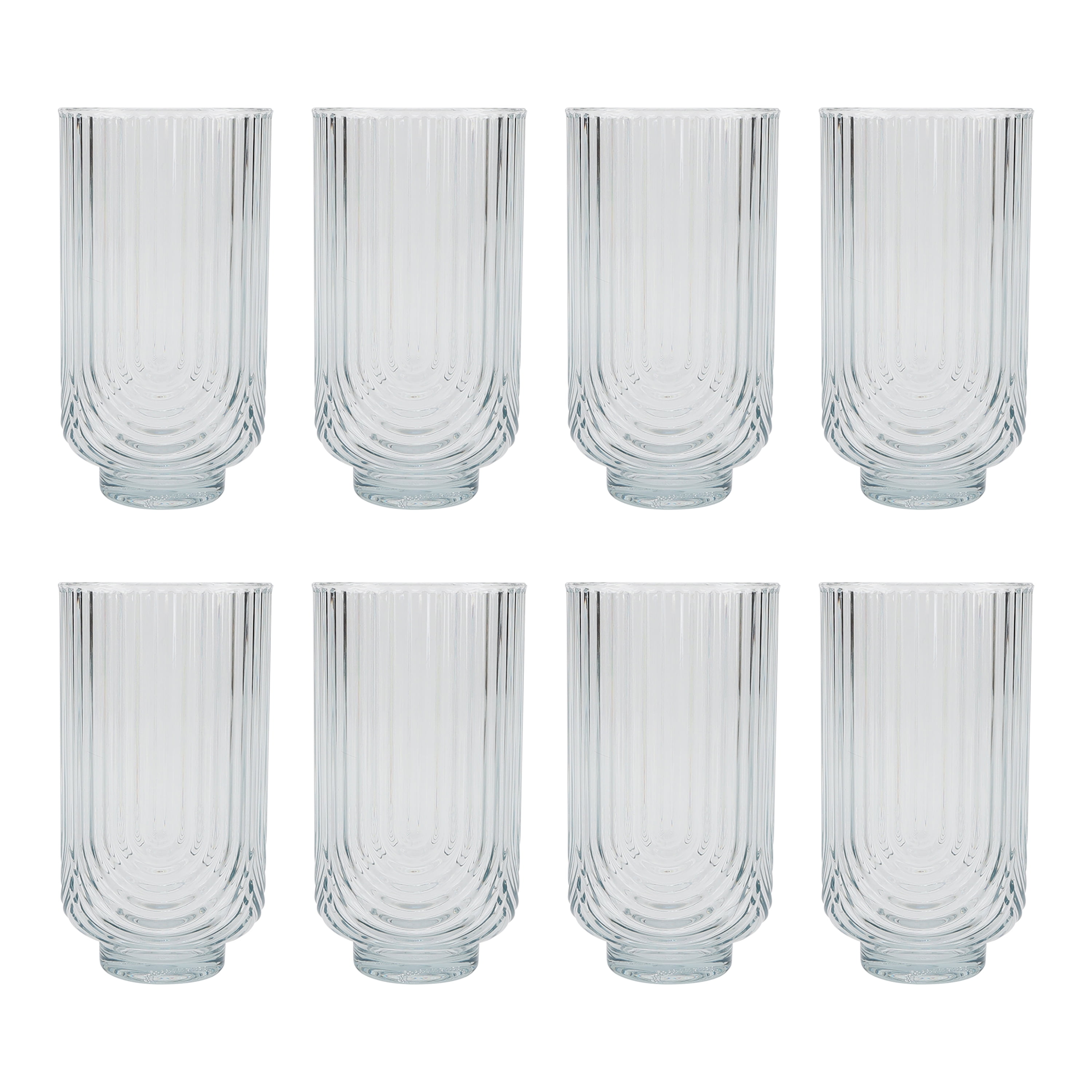 Better Homes & Garden 8-Pack Tritan 21-Ounce Ribbed Arch Tumbler Set, Teal - Walmart.com