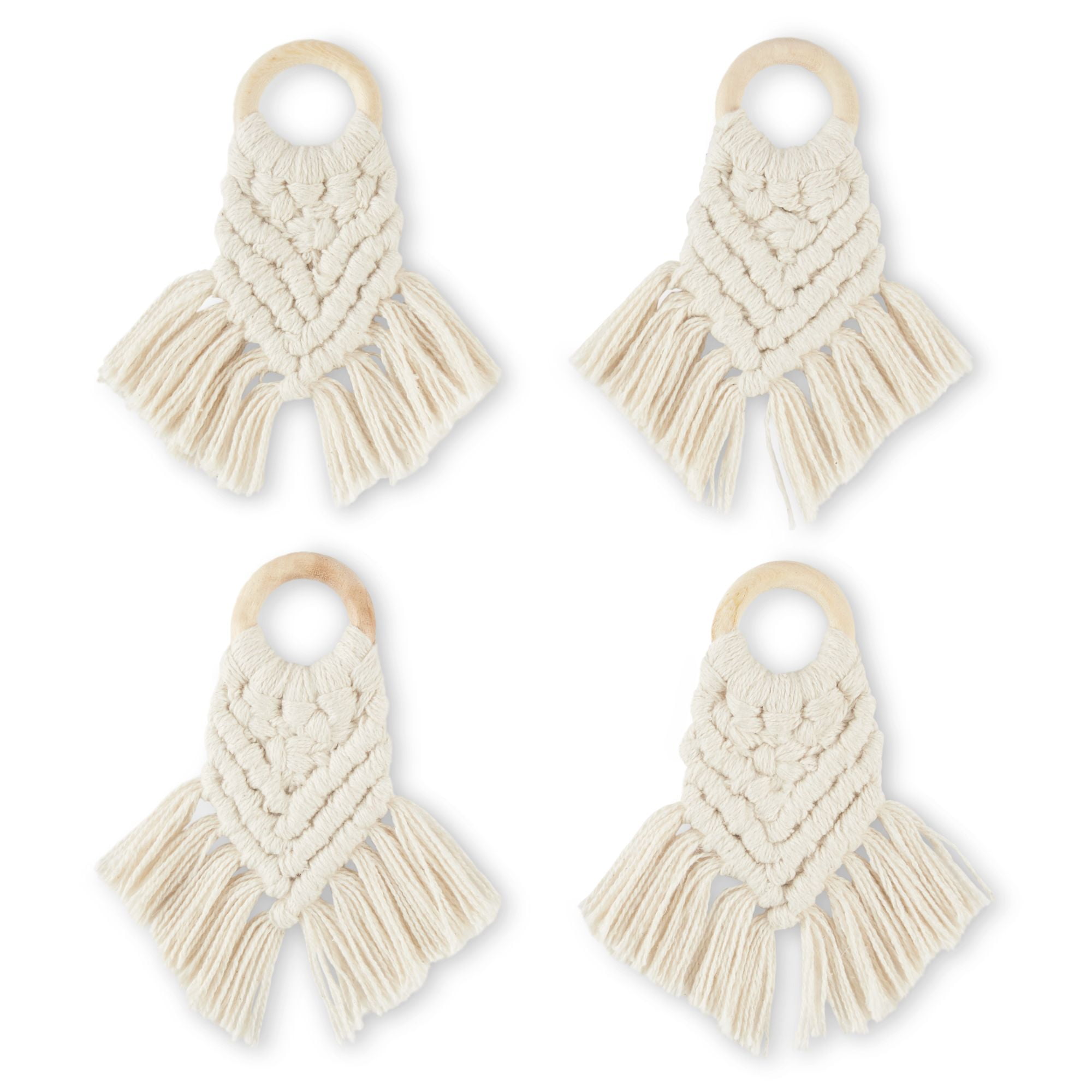 Cotten Rings Aria Cotton Napkin Rings - Natural, 2.75W x 4.8L - Walmart.com