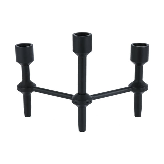 Better Homes & Garden 6" Black Cast Iron Pillar Taper Candle Holder Candelabra