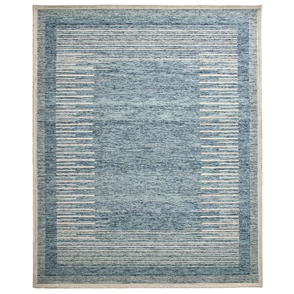 Better Homes & Gardens Blue Abstract Wool Blend Indoor Area Rug, 8' x 10'