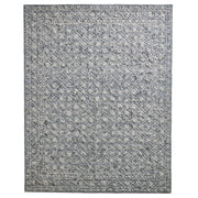 Better Homes & Gardens Blue/Silver Floral Trellis Indoor Area Rug, 8' x 10'
