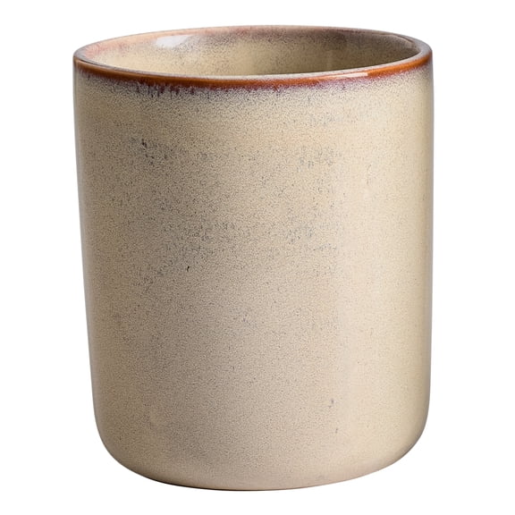 Better Homes & Gardens Reactive Cream Ceramic Utensil Holder 6.15 x 7 Inches
