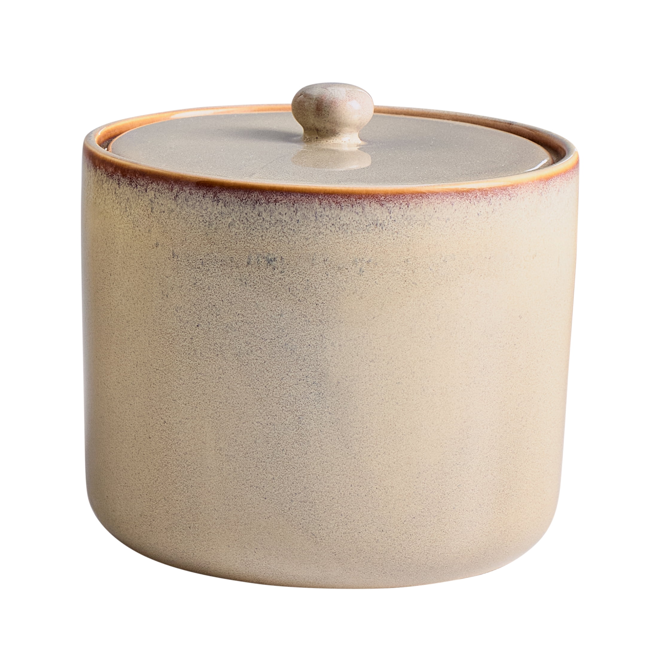Better Homes & Garden Reactive Cream Small Ceramic Canister With Lid