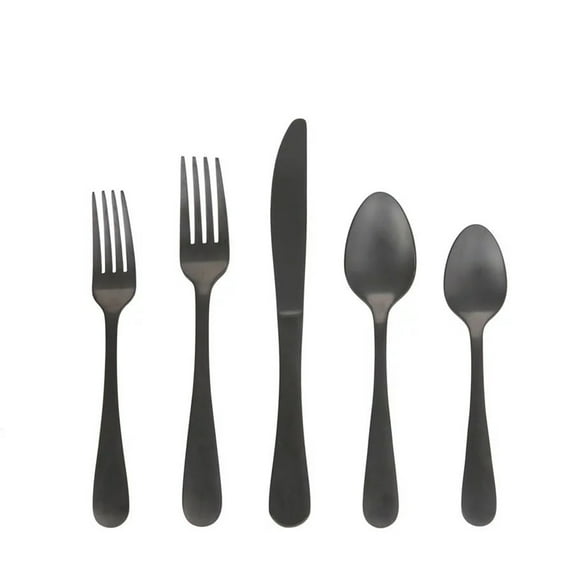 Better Homes & Garden Corin Black 20-Piece Flatware Set