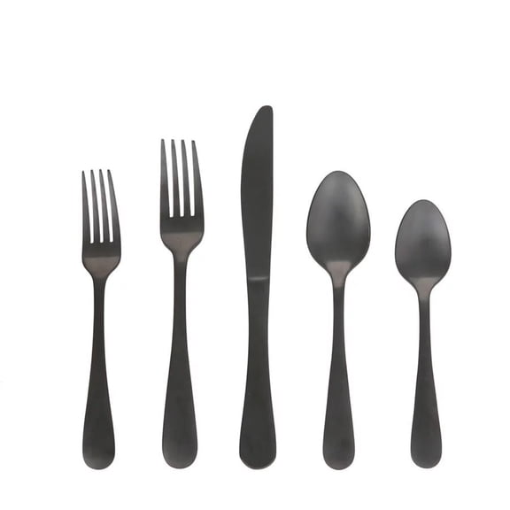 Better Homes & Garden Corin Black 20-Piece Flatware Set