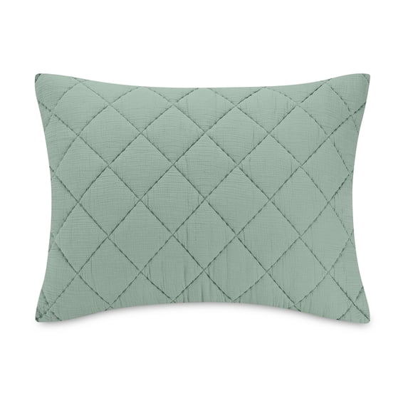 Better Homes & Garden Diamond Gauze Sham, Sage, King, 2 count, All Ages