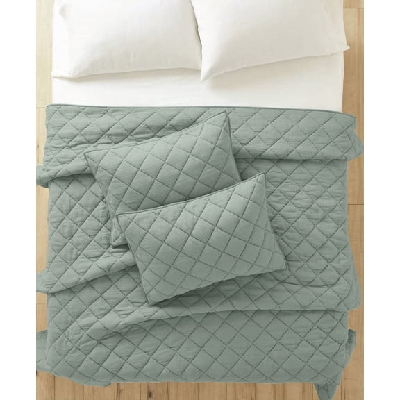 Better Homes & Garden Diamond Gauze Sham, Sage, Standard, 2 count, All Ages